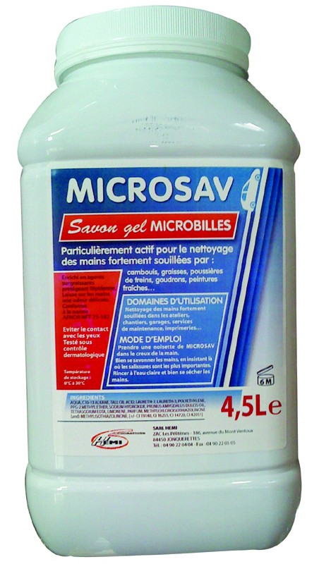 Savon gel microbilles